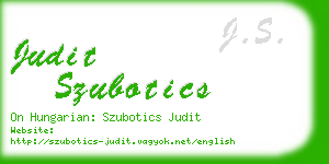 judit szubotics business card